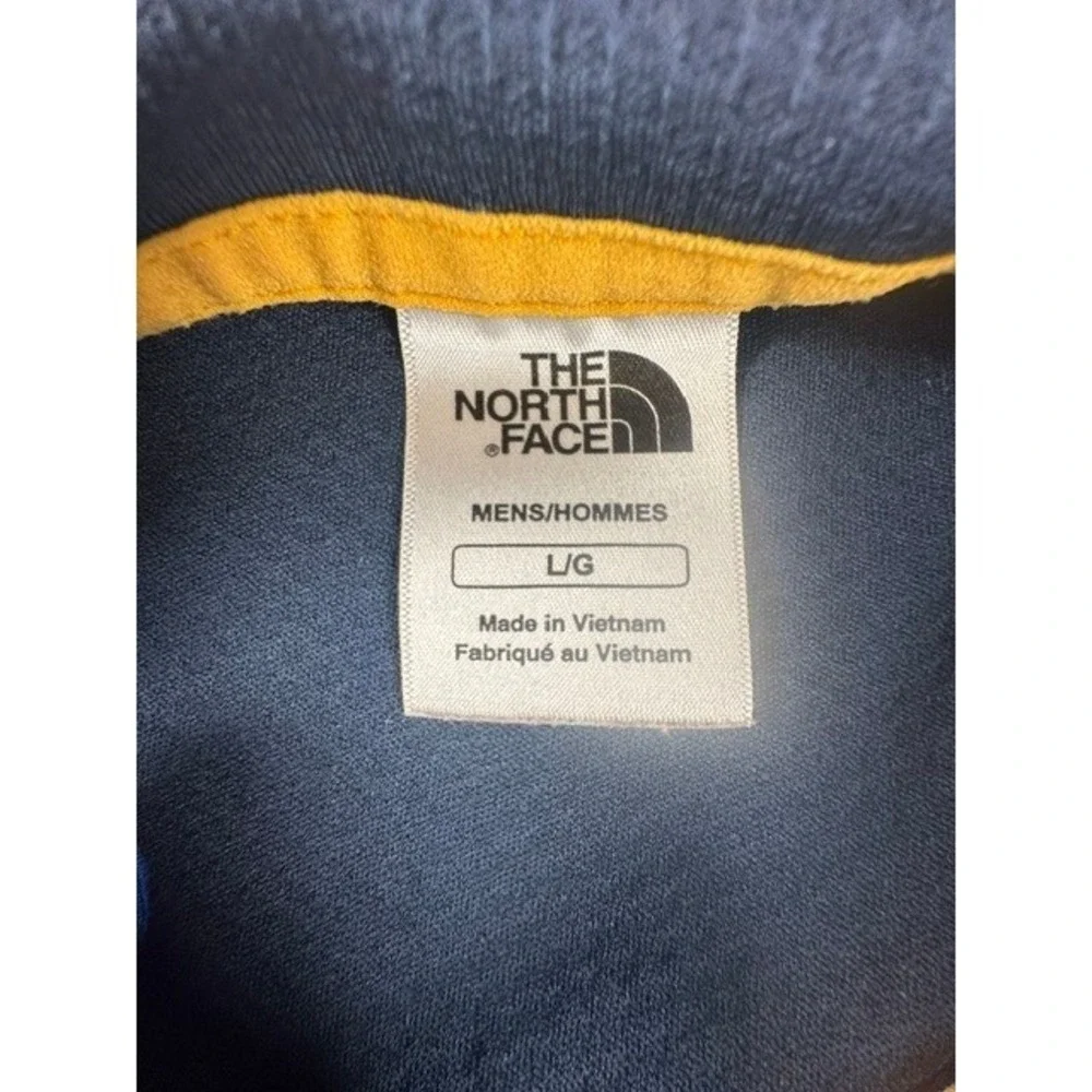 The North Face Pullover Mens L Blue 1/4 Zip Long Sleeve Active Top Mesh Trim